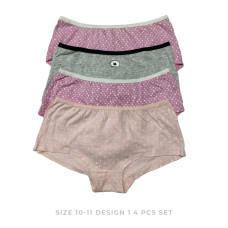 Teenager Panty for Girls Size 10-11 (4pcs Set): Design 1